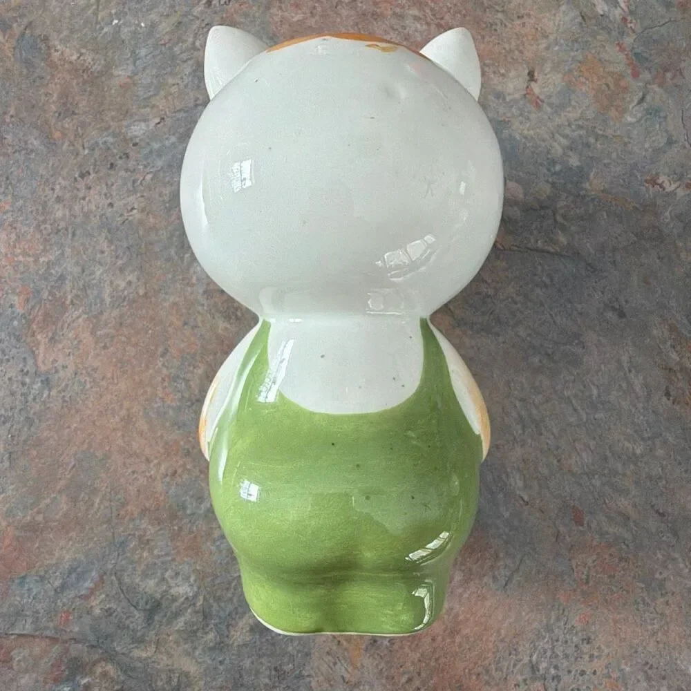 Quadrifoglio Hand Painted Piggy Bank Made in Japan Green clothing